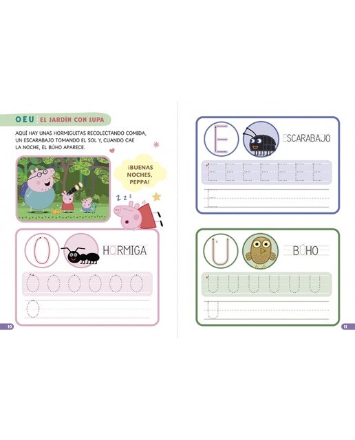 Peppa Pig. Primeros aprendizajes - Aprende Lengua con Peppa Pig. Escribo letras mayúsculas (+3 años): Cuaderno preescolar: Traza y escr (Tapa blanda) 4
