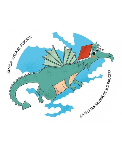 El dragón de las letras 1 - Ana, el dragón y la nube aspirador: Aprender a leer con MAYÚSCULAS (a partir de 5 años) (Capa mole) 2
