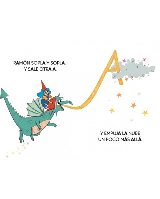 El dragón de las letras 1 - Ana, el dragón y la nube aspirador: Aprender a leer con MAYÚSCULAS (a partir de 5 años) (Capa mole) 4