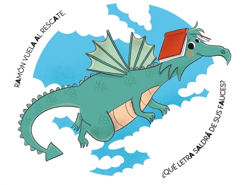 El dragón de las letras 1 - Ana, el dragón y la nube aspirador: Aprender a leer con MAYÚSCULAS (a partir de 5 años) (Capa mole) 6