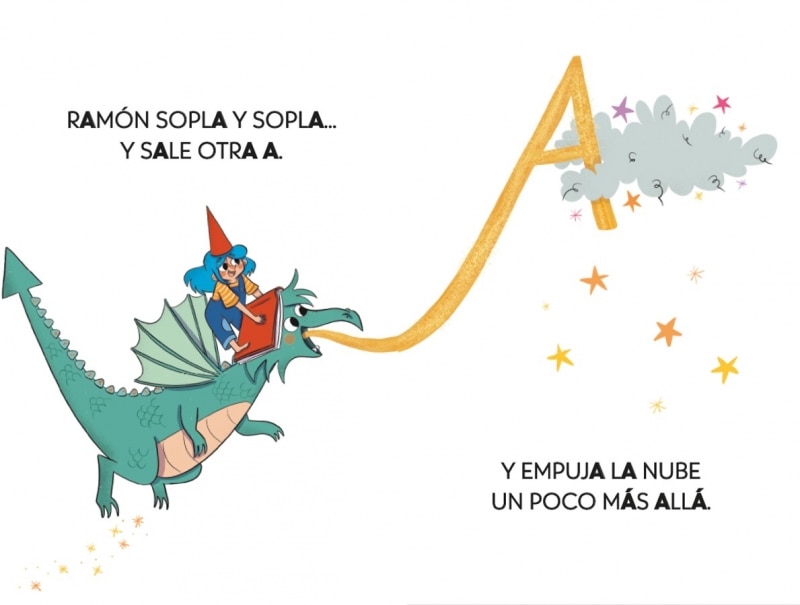 El dragón de las letras 1 - Ana, el dragón y la nube aspirador: Aprender a leer con MAYÚSCULAS (a partir de 5 años) (Capa mole) 8