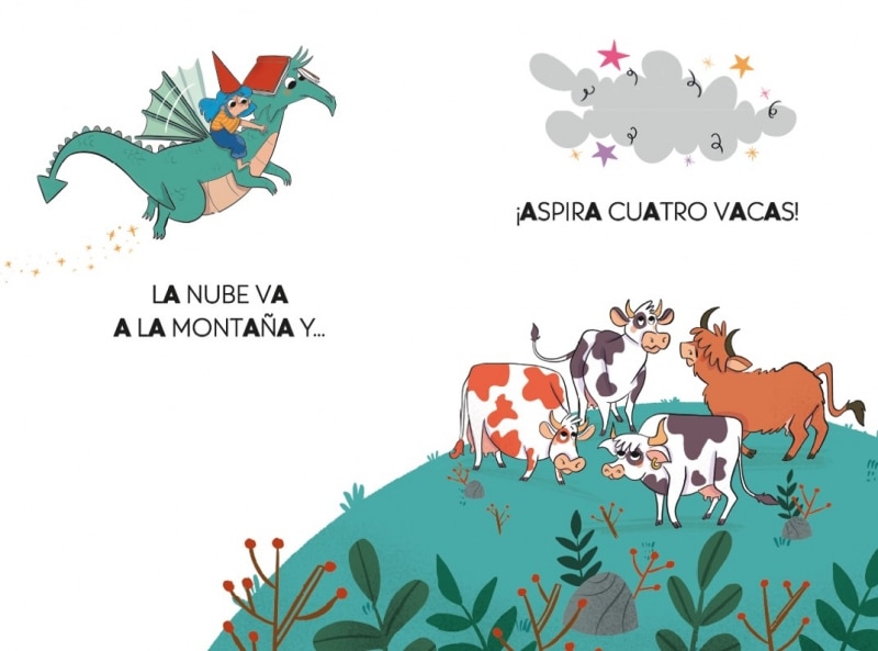 El dragón de las letras 1 - Ana, el dragón y la nube aspirador: Aprender a leer con MAYÚSCULAS (a partir de 5 años) (Capa mole) 9