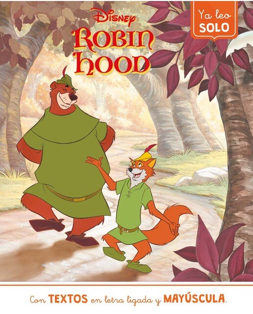 Imagem 0 de Robin Hood. Ya leo solo (Disney. Lectoescritura): Con textos en letra ligada y mayúscula (Capa mole)