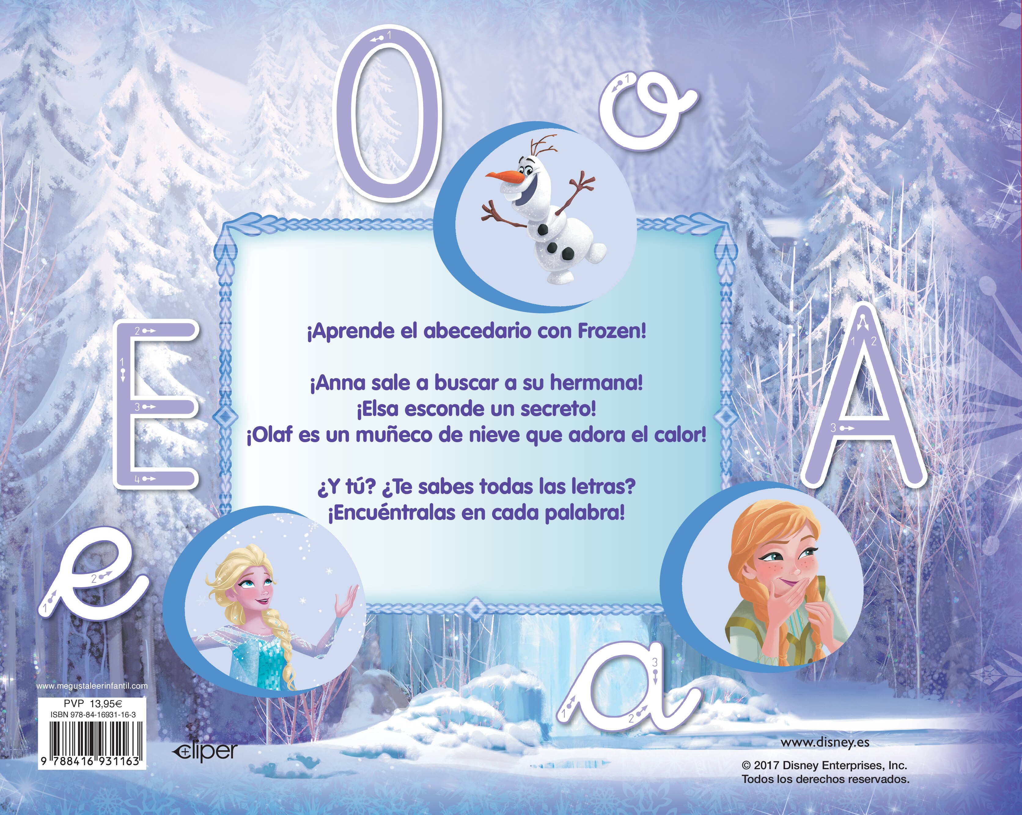 Frozen. F de Frozen. Descubre las letras de la A a la Z (Disney. Primeros aprendizajes) (Capa dura) 2