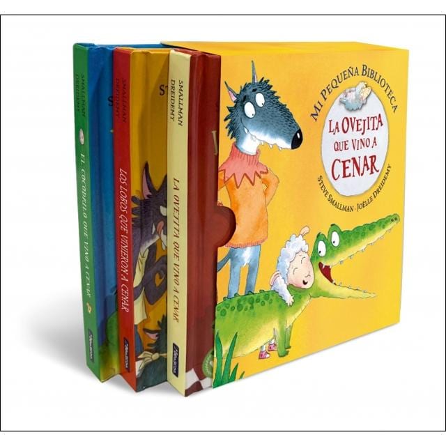 Imagen 0 de Mi pequeña biblioteca (La ovejita que vino a cenar. Libro juguete): pack con: La ovejita que vino a cenar | Los lobos que vinieron a cenar | El coco