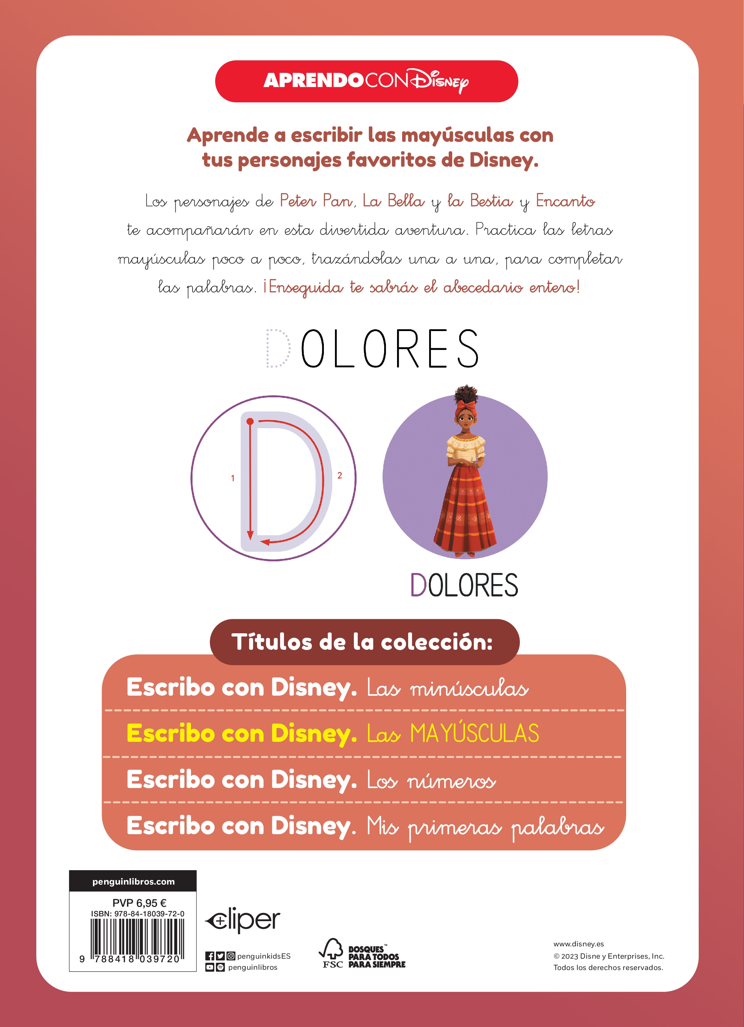 Escribo con Disney. Las mayúsculas (4-5 años) (Disney. Primeros aprendizajes): Con letras para reseguir  (Tapa blanda) 2