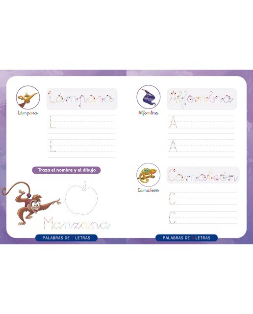 Escribo con Disney. Mis primeras palabras (4-5 años) (Disney. Primeros aprendizajes): Con palabras para reseguir  (Tapa blanda) 3