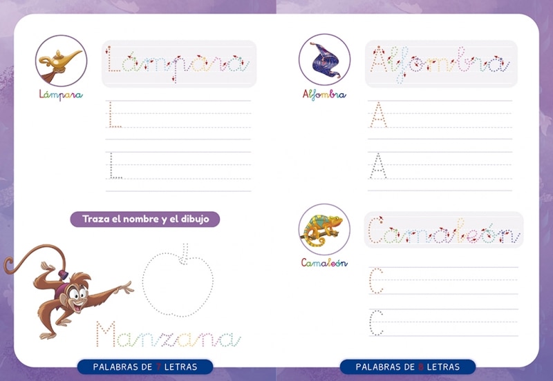 Escribo con Disney. Mis primeras palabras (4-5 años) (Disney. Primeros aprendizajes): Con palabras para reseguir (Tapa blanda) 7