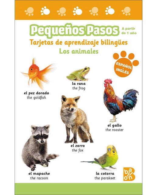 PEQUEÑOS PASOS -TARJETAS DE APRENDIZAJE BILINGÜES - LOS ANIMALES 1
