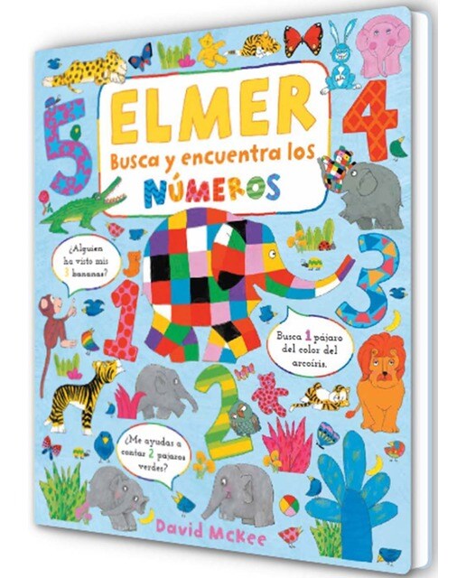 Elmer. Libro de cartón - Busca y encuentra los números de Elmer 1