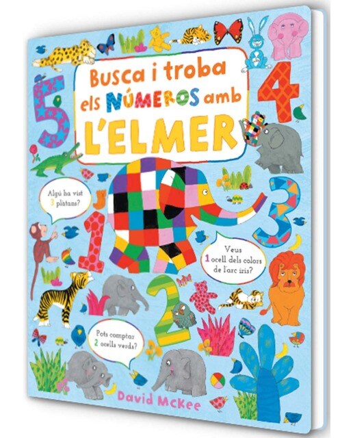 L'Elmer. Llibre de cartró - Busca i troba els números amb l'Elmer 1
