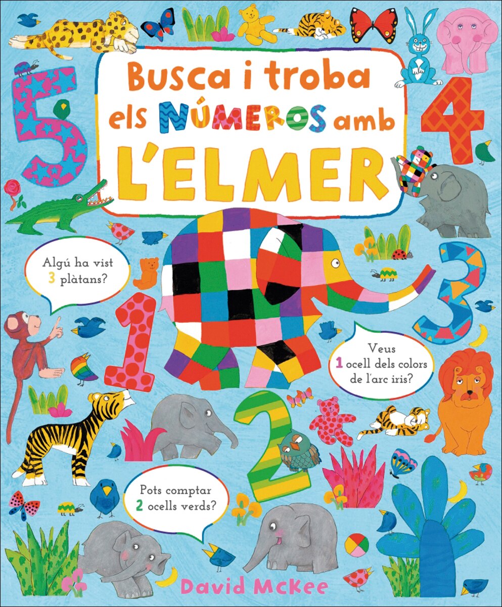 L'Elmer. Llibre de cartró - Busca i troba els números amb l'Elmer 2