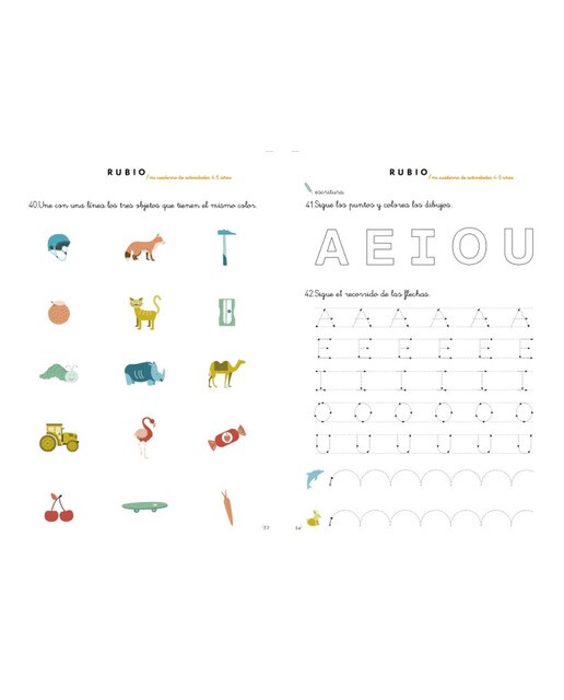 Mi cuaderno de actividades: 4 - 5 años (edición exclusiva) (Rubio. El arte de aprender) (Capa mole) 4