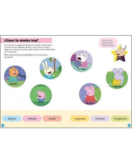 Peppa Pig. Primeros aprendizajes - Aprende con Peppa. ¿Cómo te sientes? (Libro-pizarra): ¡Escribe, borra y vuelve a escribir! (Capa mole) 3