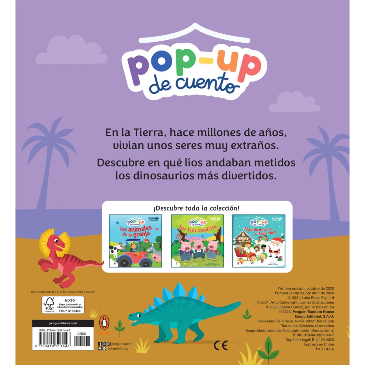 Dinosaurios divertidos (Pop-up de cuento): Con Pop-Up en cada página para niños y niñas (Capa dura) 2