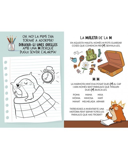El drac de les lletres 5 - La marmota Mimí sempre vol dormir: Aprèn a llegir amb MAJÚSCULES (a partir dels 5 anys) (Capa mole) 4