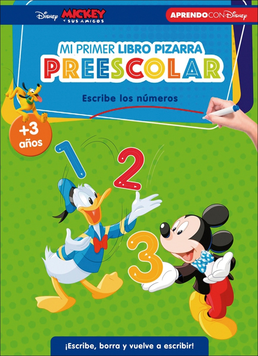 Imagem 0 de Mickey y sus amigos. Mi primer libro pizarra preescolar: escribe los números (+3 años) (Disney. Primeros aprendizajes): ¡Escribe, borra y (Capa mole)