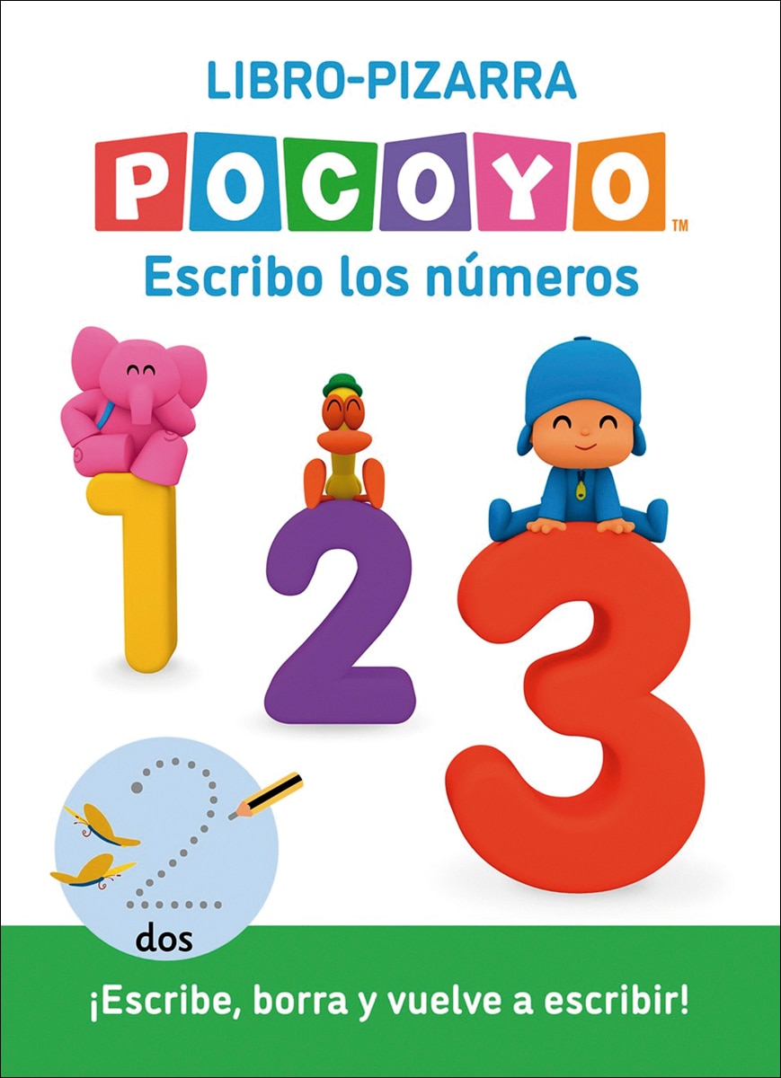 Pocoyó. Lectoescritura - Escribo los números (Libro-pizarra): ¡Escribe, borra y vuelve a escribir! (Capa mole) 1