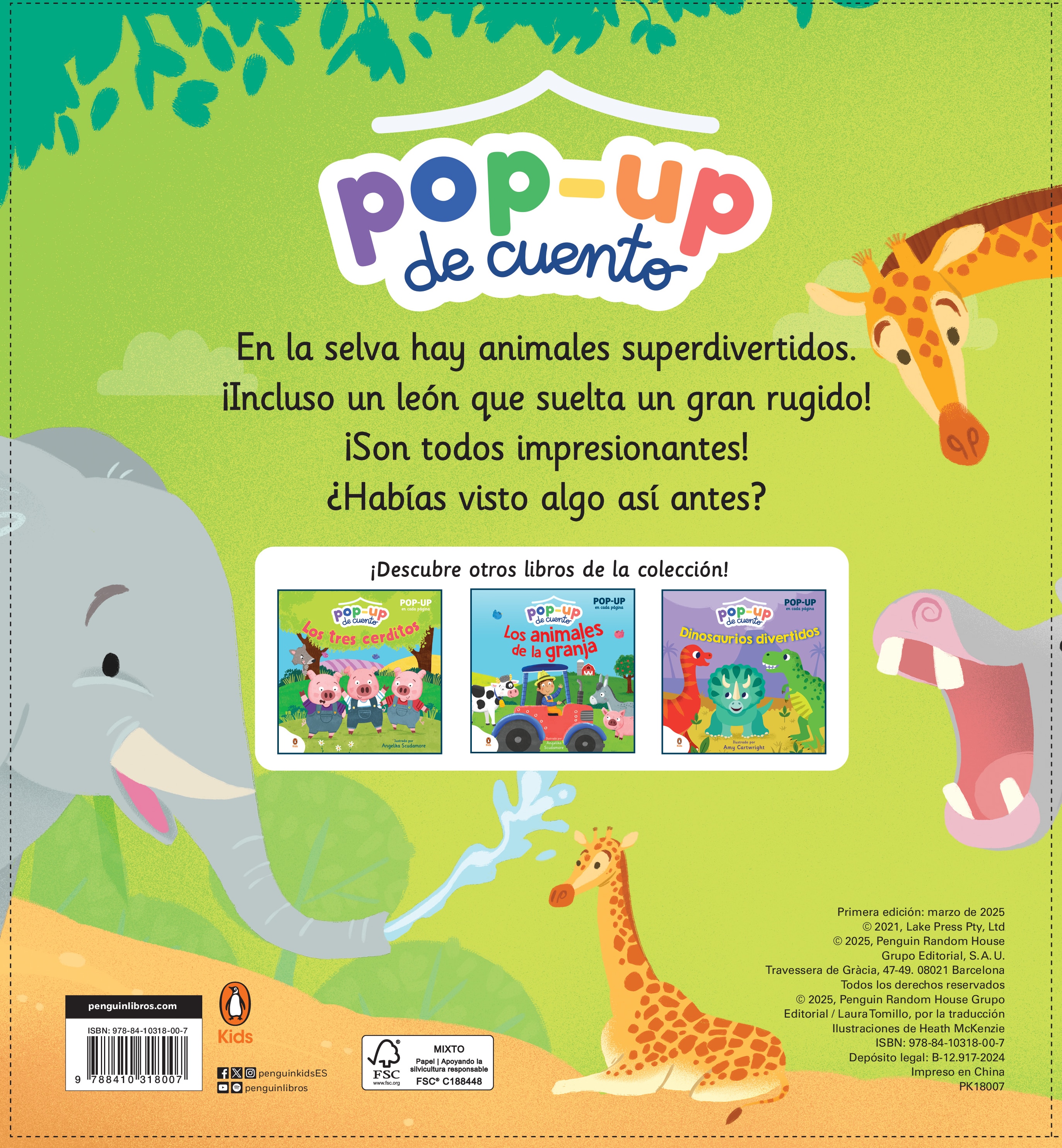 Animales salvajes (Pop-up de cuento): Con Pop-Up en cada página para niños y niñas (Capa dura) 2