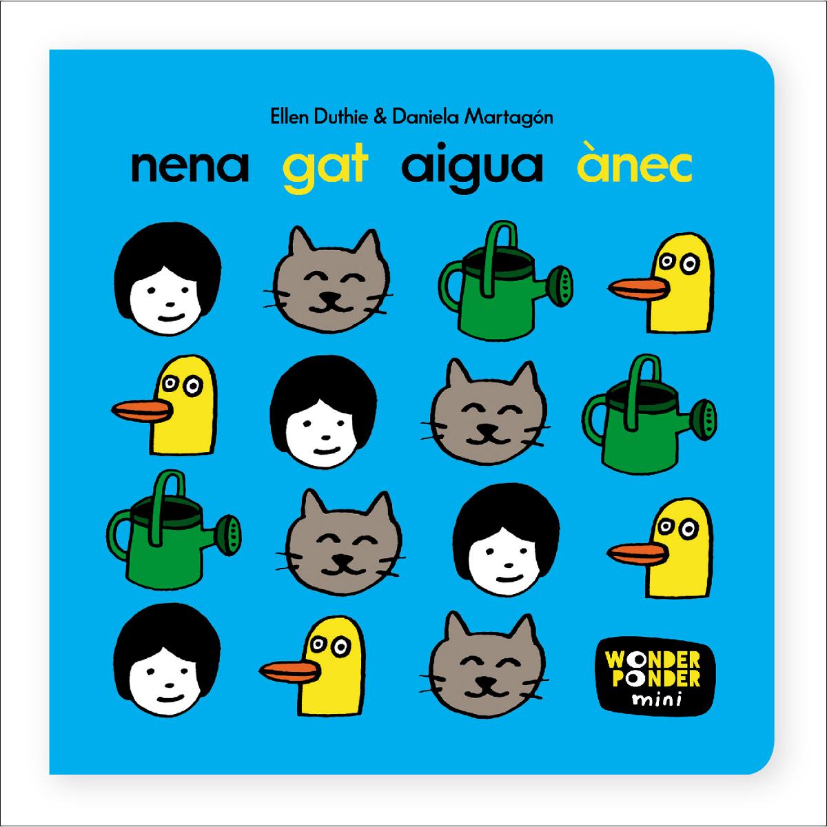 Nena, gat, aigua, ànec 1