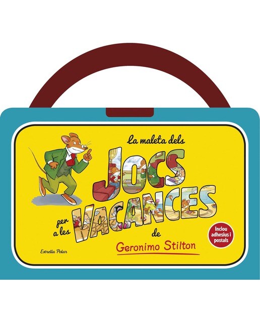 La maleta de jocs per a les vacances de Geronimo Stilton: Inclou adhesius i postals