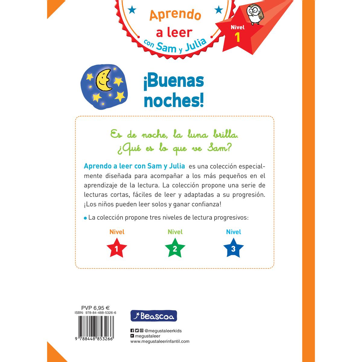 ¡Buenas noches! (Aprendo a leer con Sam y Julia): (nivel 1) (Capa mole) 2