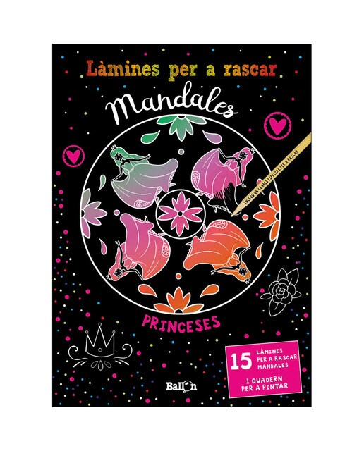 Làmines per a rascar Mandales - Princeses 1