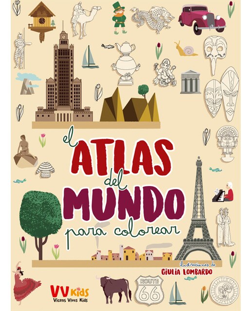 EL ATLAS DEL MUNDO PARA COLOREAR (VVKIDS) (Capa dura) 1