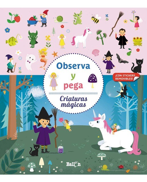 OBSERVA Y PEGA - CRIATURAS MÁGICAS