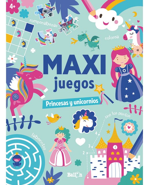 MAXI JUEGOS - PRINCESAS Y UNICORNIOS (Capa mole) 1