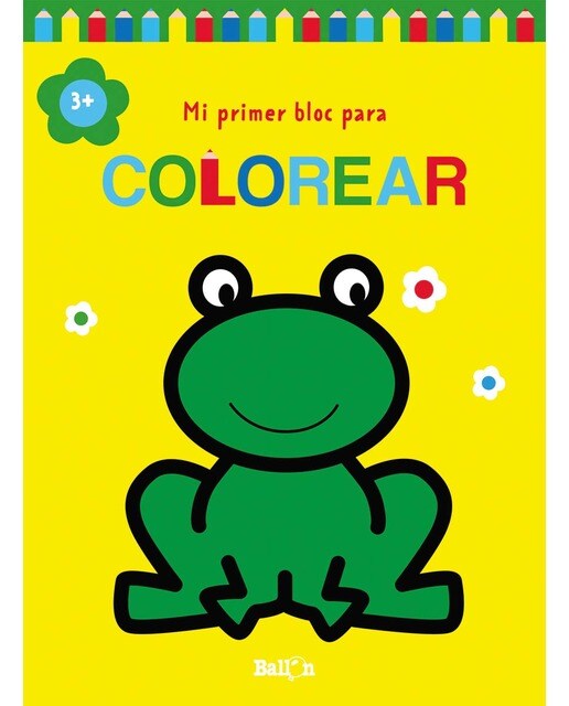 MI PRIMER BLOC PARA COLOREAR RANA +3