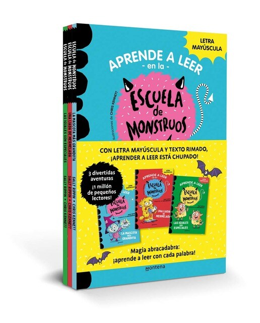 Imagen 0 de Aprender a leer en la Escuela de Monstruos - Pack con los libros 1, 2 y 3: En letra MAYÚSCULA (libros para niños a partir de 5 años) (Tapa blanda)