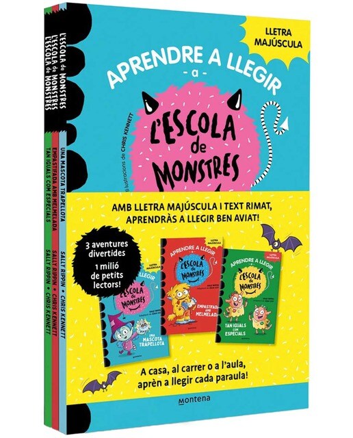 Imagen 0 de Aprendre a llegir a l'Escola de Monstres - Pack amb els llibres 1, 2 i 3: Amb lletra MAJÚSCULA (llibres per a nens a partir de 5 anys)  (Tapa blanda)