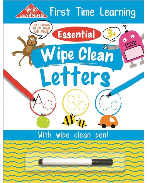 First time learning: wipe clean letter 1