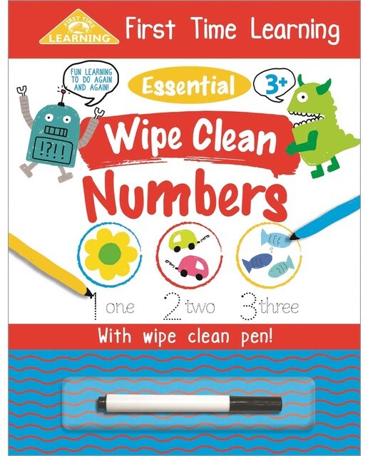First time learning: wipe clean numbers 1