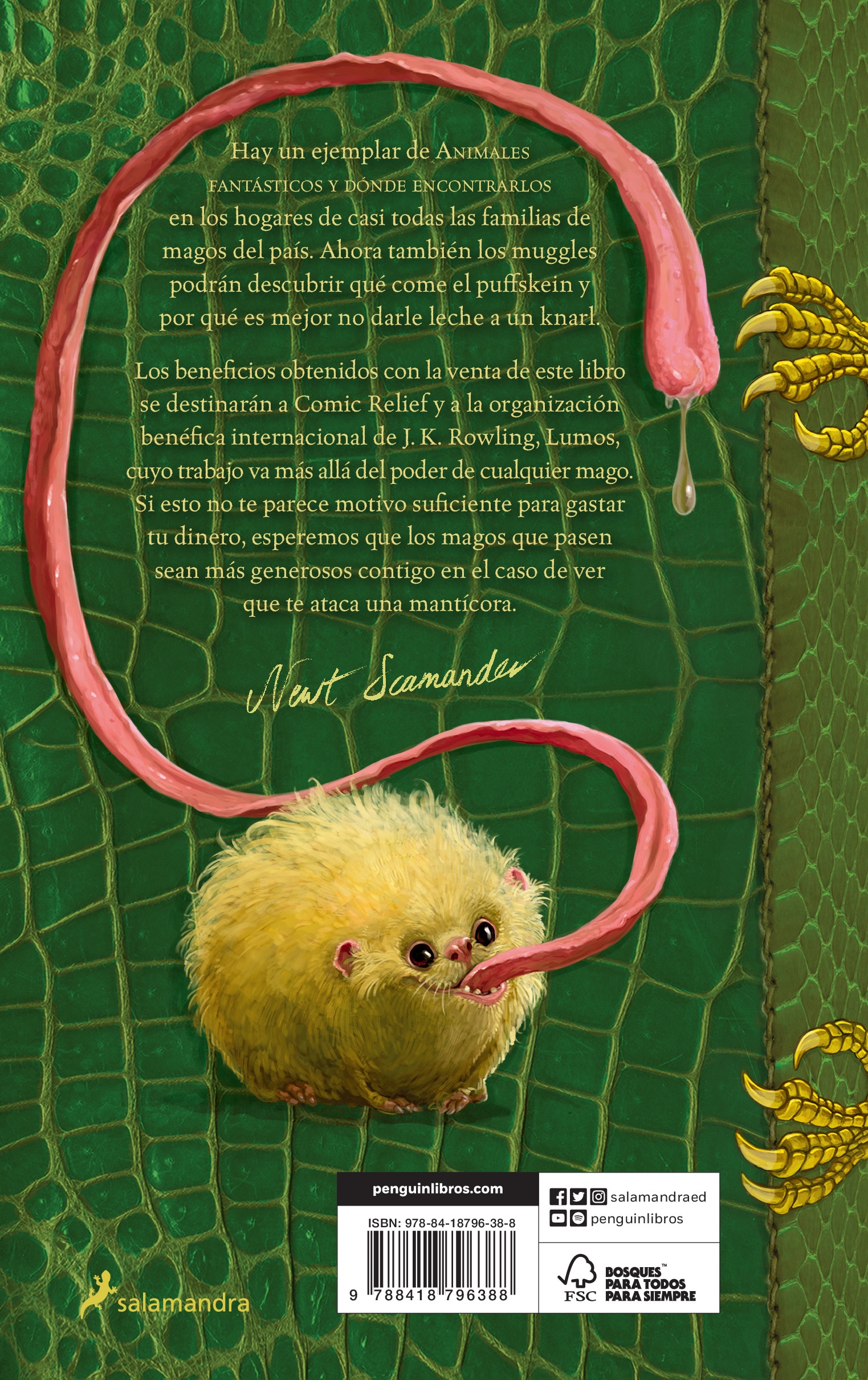 Imagen 2 de Animales fantásticos y dónde encontrarlos (Un libro de la biblioteca de Hogwarts)  (Tapa blanda)