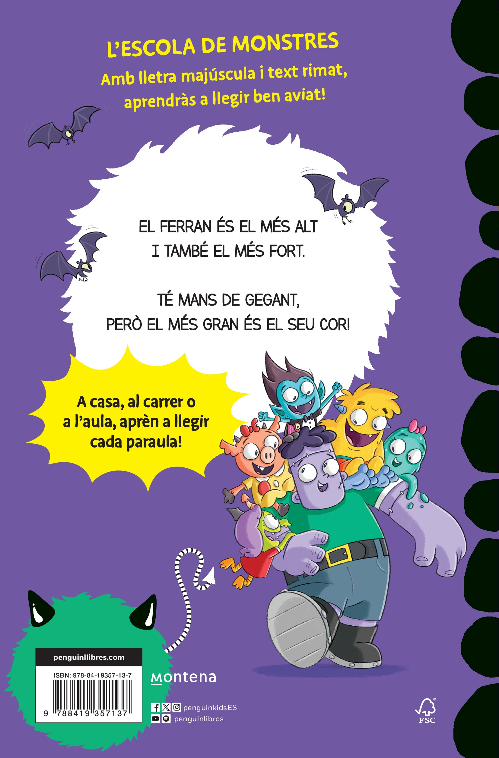 Aprendre a llegir a l'Escola de Monstres 9 - Sapastre i bonastre: Amb lletra MAJÚSCULA (llibres per a nens a partir de 5 anys)  (Tapa blanda) 2