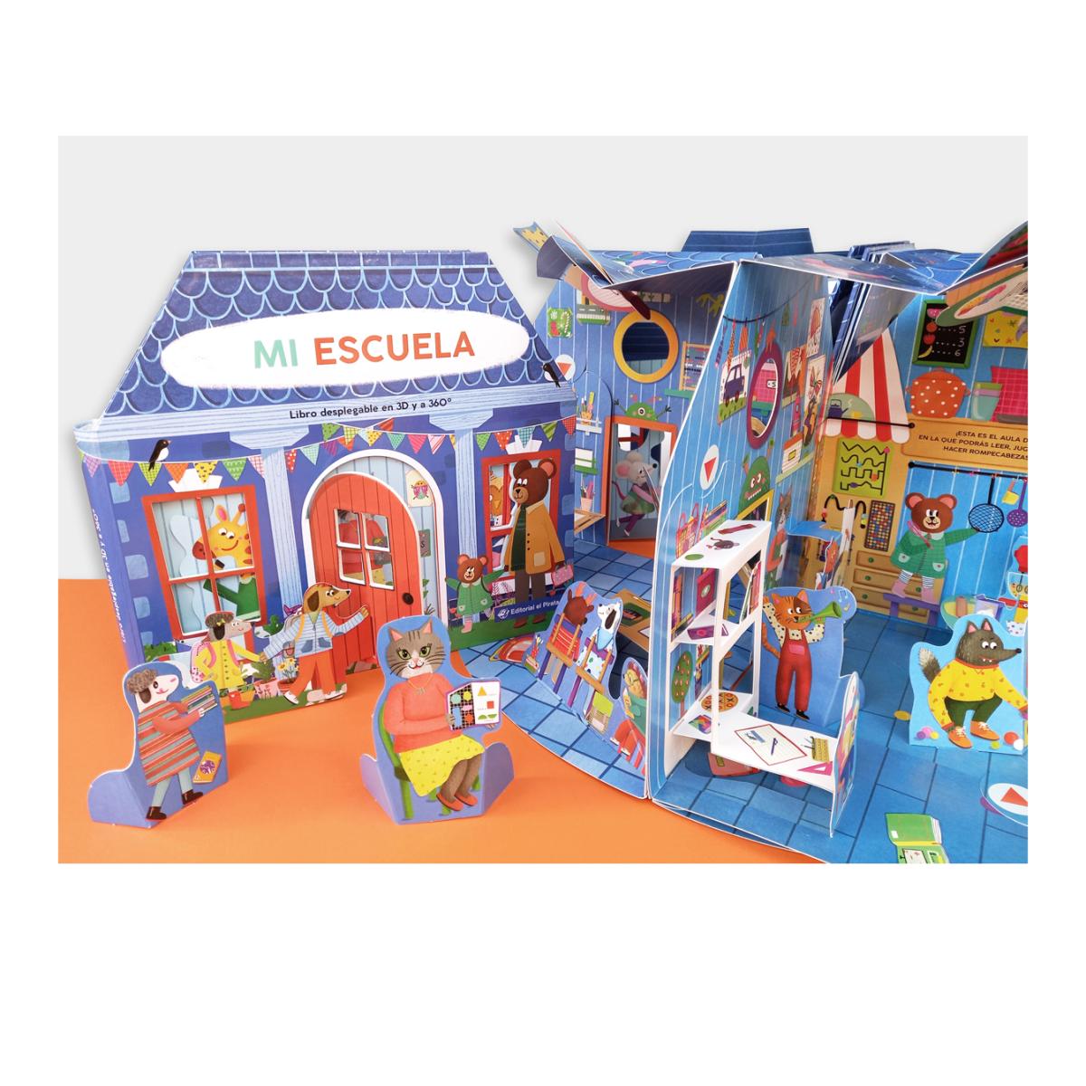 Mi escuela: Libro carrusel desplegable en 3D y a 360º - Popup espectacular 1