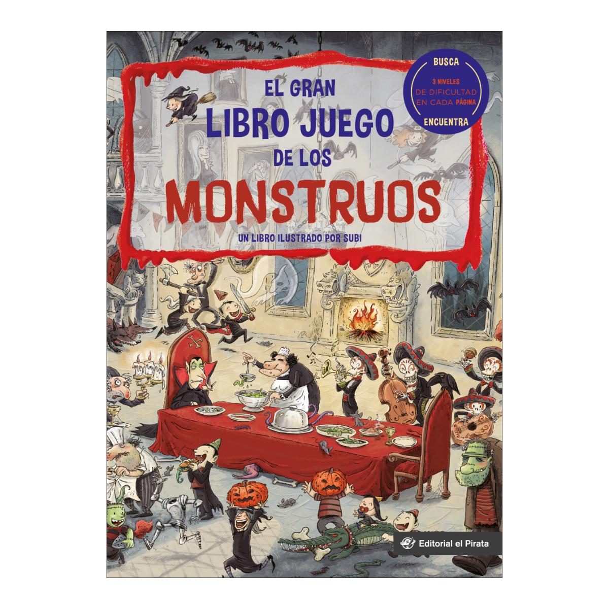 Imagem 0 de El gran libro juego de los monstruos: Libro divertido para jugar, 3 niveles de juego en un solo libro, encuentra objetos escondidos, 3-8 años