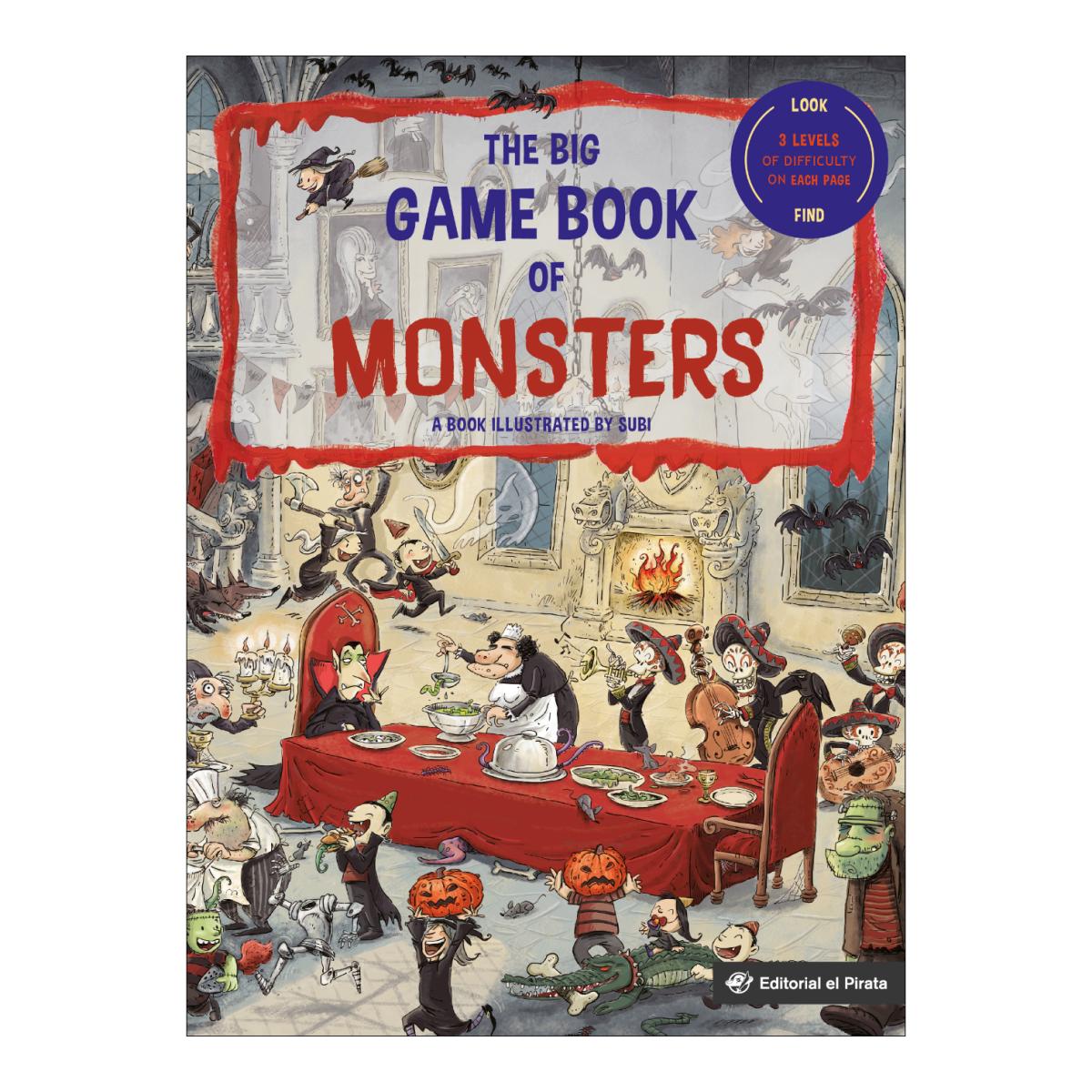 Imagem 0 de The Big Game Book of Monsters: A book to play with. 3 levels of search and find game for kids 3-8. Play and learn. Big cardboard game-book