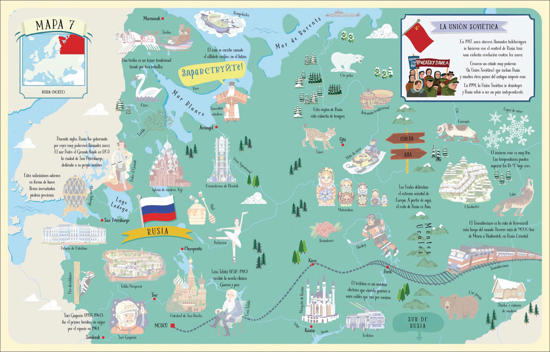 Atlas ilustrado de Europa con pegatinas (Capa mole) 3