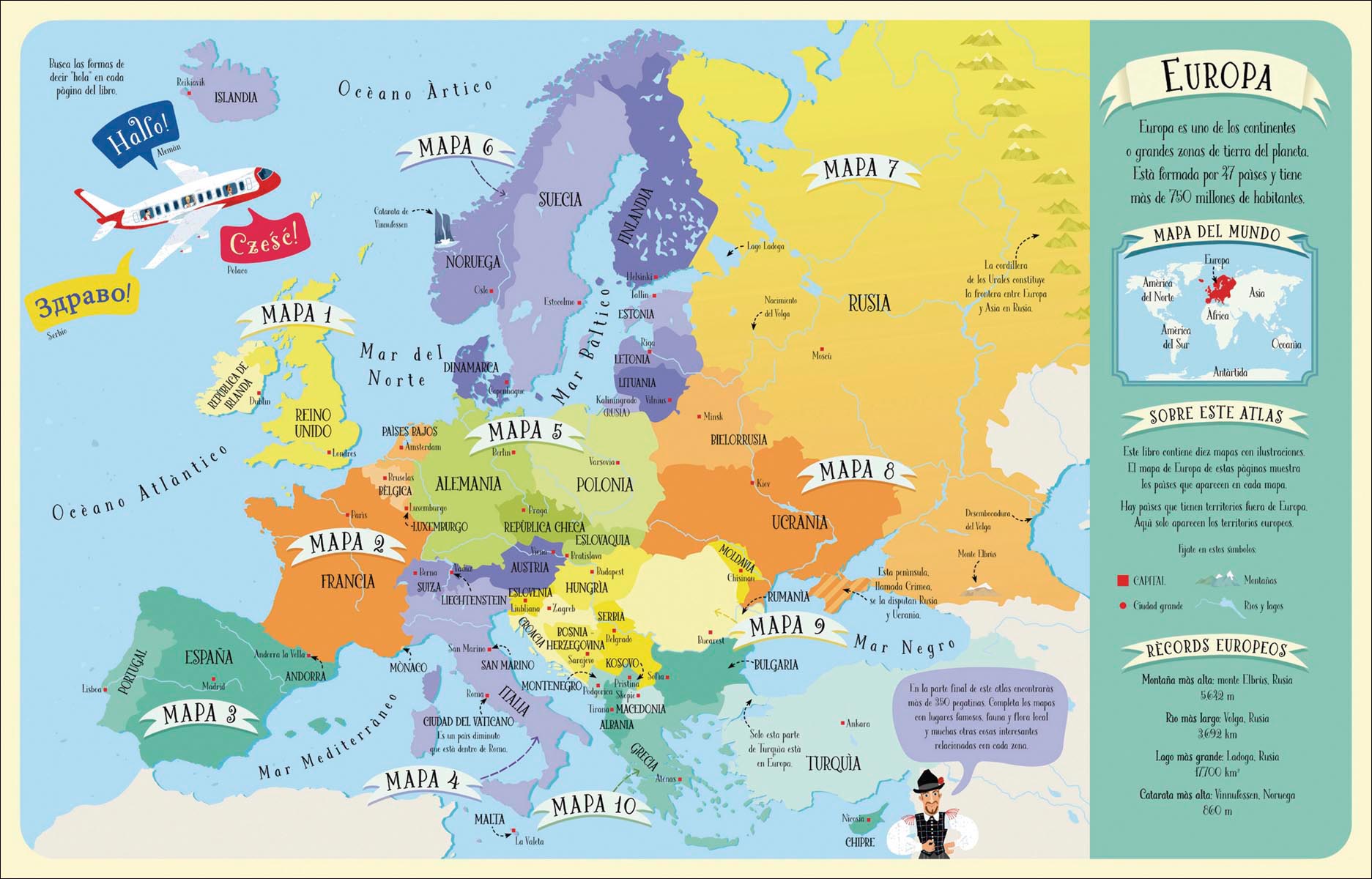 Atlas ilustrado de Europa con pegatinas (Capa mole) 4