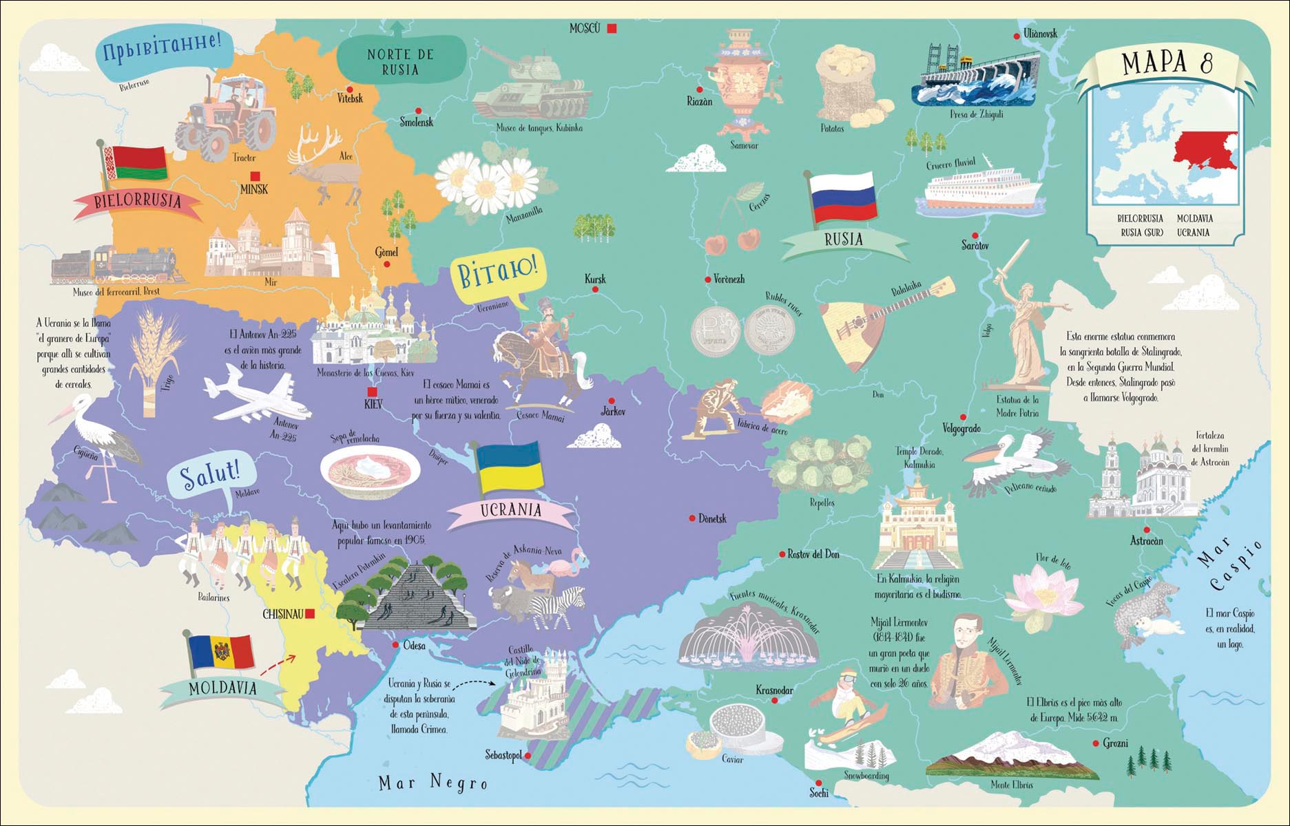 Atlas ilustrado de Europa con pegatinas (Capa mole) 5