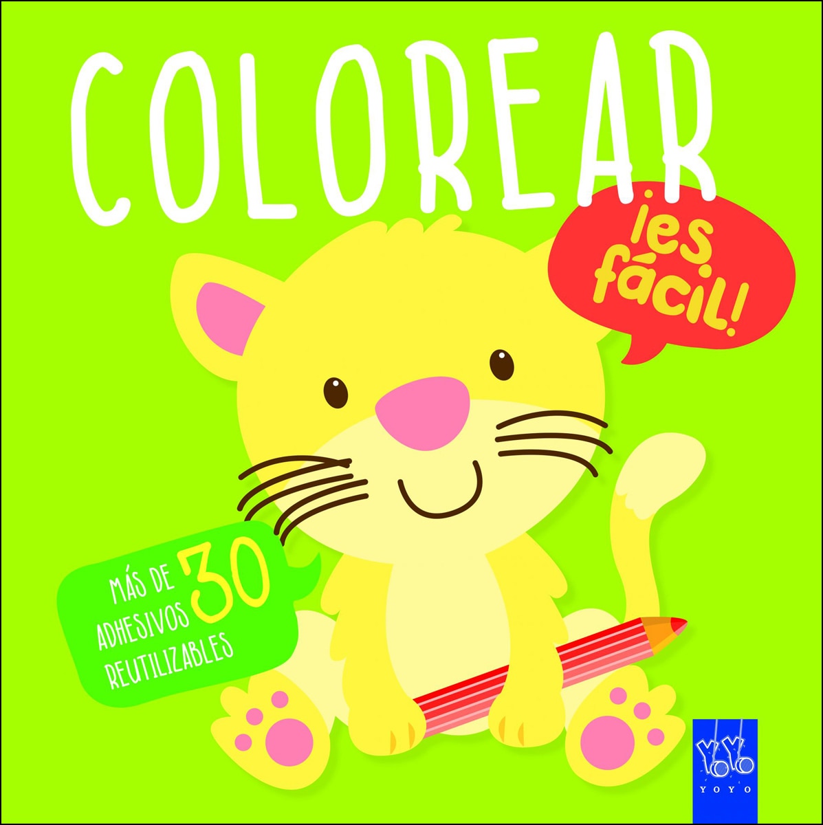 Imagem 0 de Colorear ¡es fácil! Tigre: Más de 30 adhesivos reutilizables