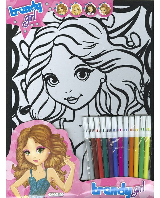Láminas de fieltro. Trendy girl