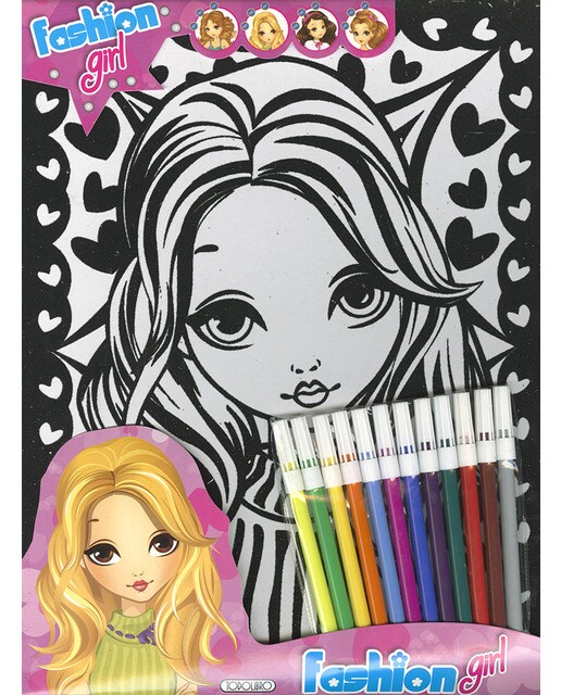 Láminas de fieltro. Fashion girl
