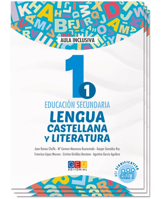 Portada de Lengua Castellana y Literatura 1 Educación Secundaria - ACI Significativa (3 tomos) | Editorial GEU (Tapa blanda).