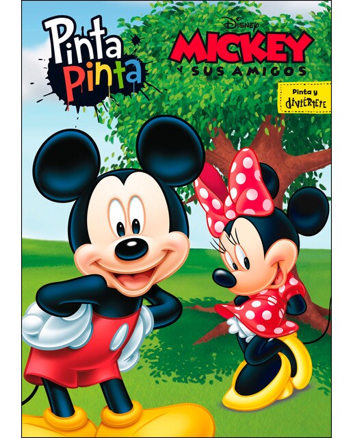 Portada de Mickey y sus amigos. Pinta Pinta: Libro para colorear