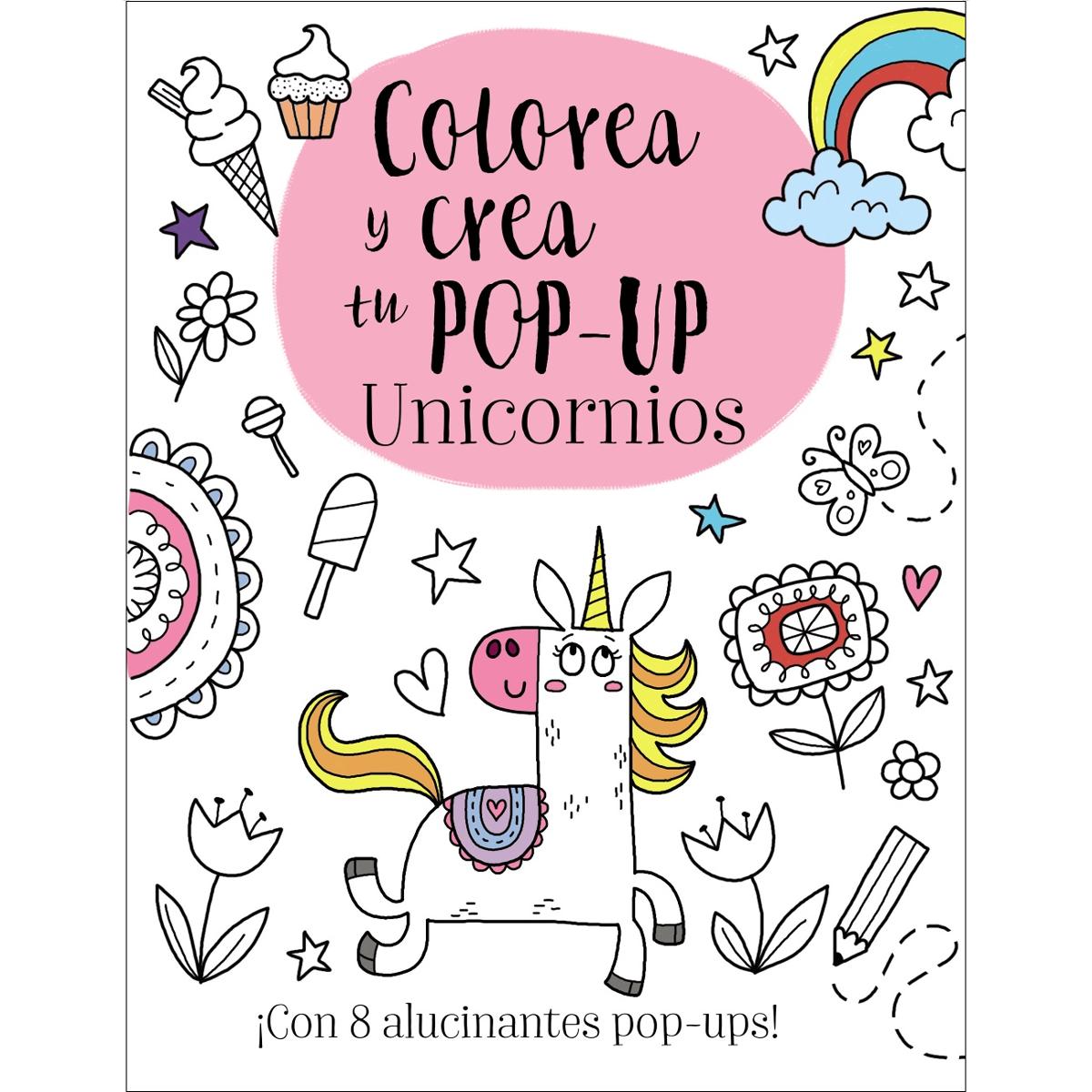 Imagen 0 de Colorea y crea tu pop-up. Unicornios (Tapa dura)