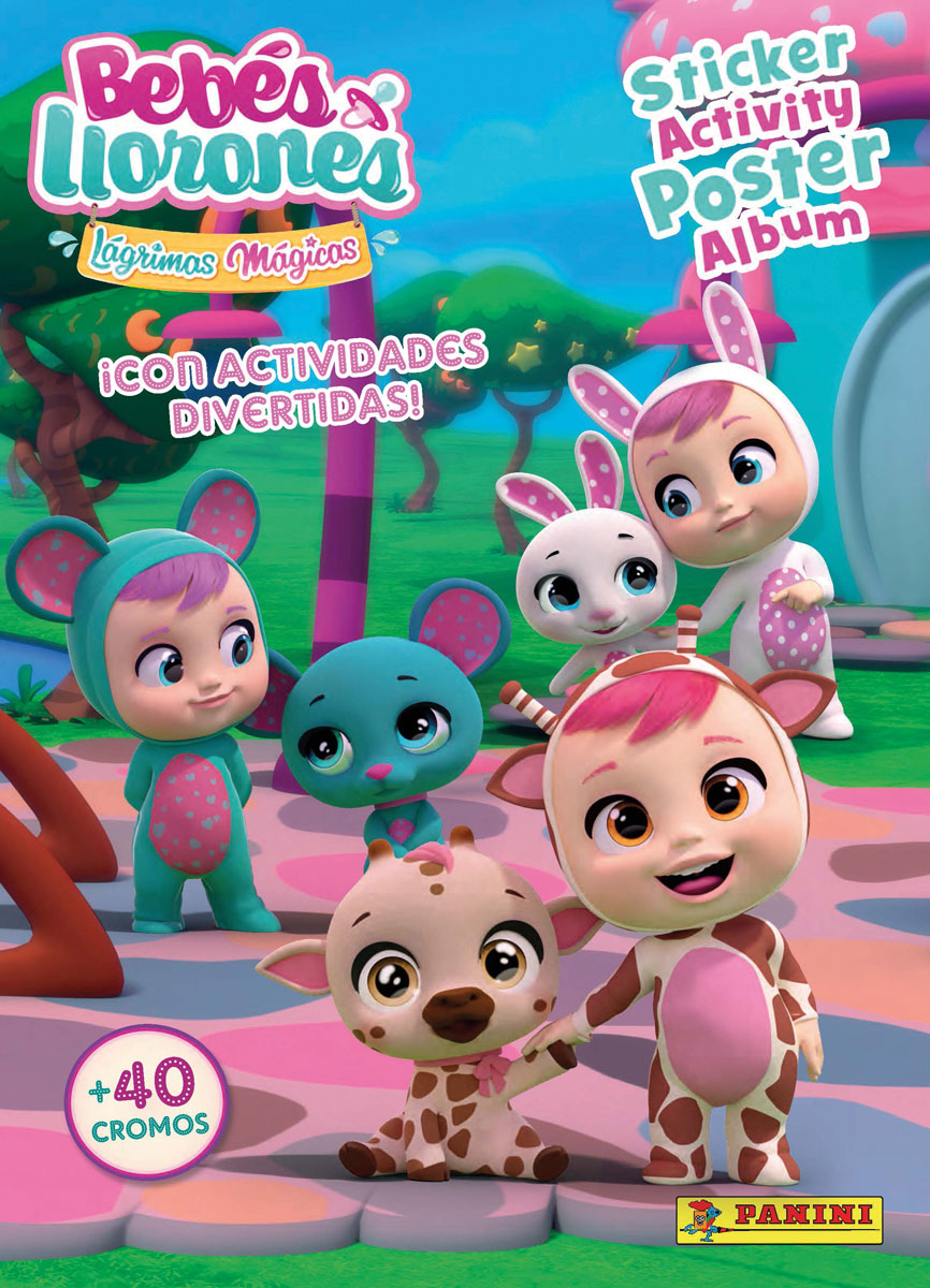 Sticker activity poster bebes llorones